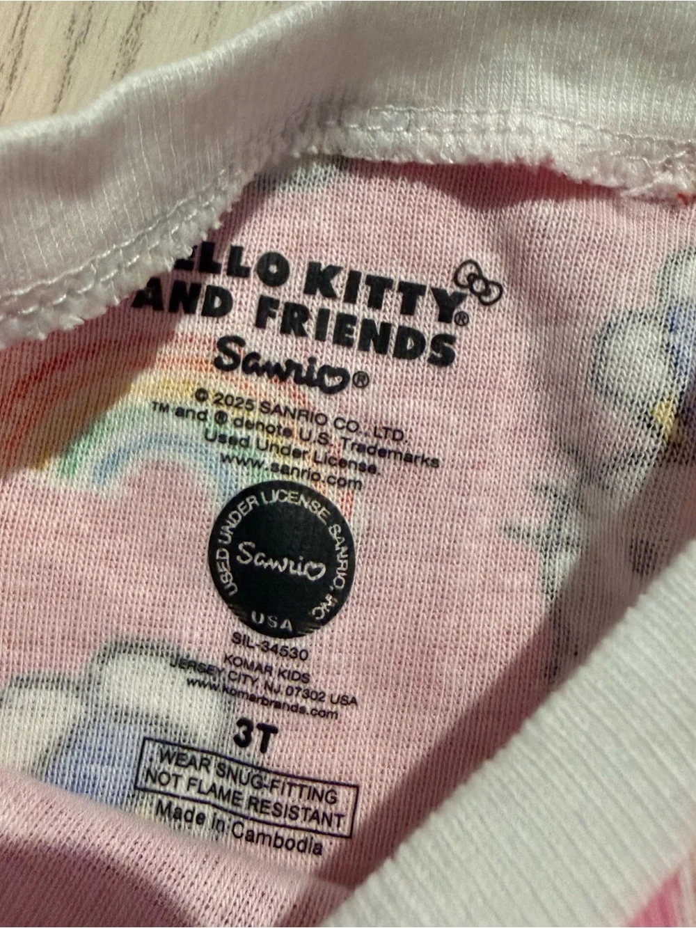 Hello Kitty‎ & Friends Sanrio 4 Piece Pajama Set Girls 3T NWT